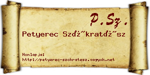 Petyerec Szókratész névjegykártya